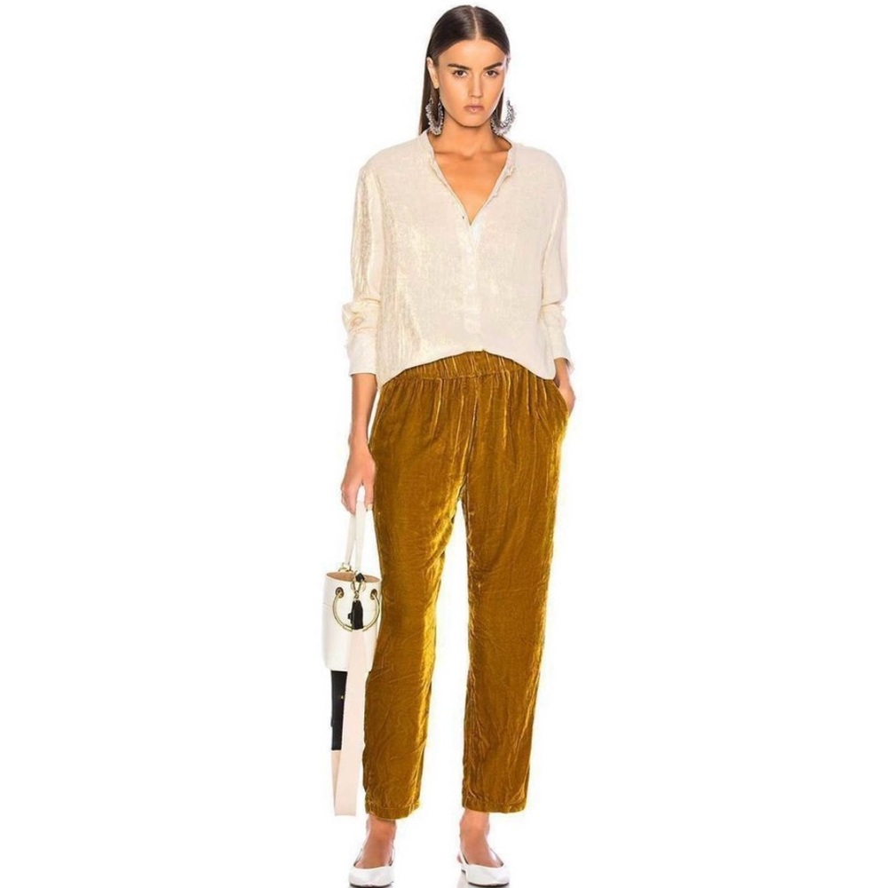 ♥️… Raquel Allegra Elegant Pink Velvet Pants